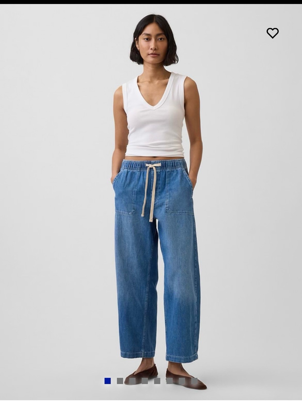 Gap High Rise Easy Barrel Jeans Womens XXS Medium Indigo NWT!
